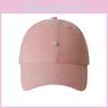 Korean Style Simple Baseball Hat With Solid Color Design And Puppy Decoration For Spring And Summer
