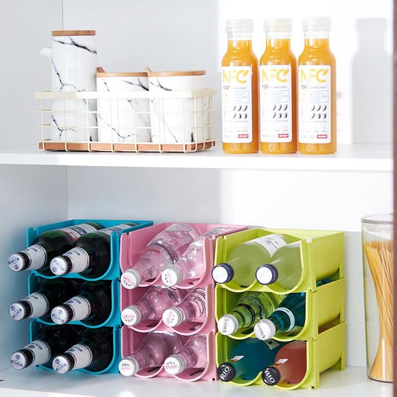 Stackable Multi-layer Beverage Organizer Rack for Refrigerator and Wine Cabinets