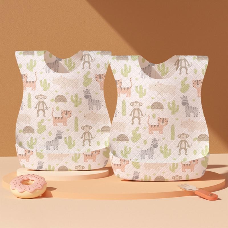 10pcs or 20pcs Disposable Bib for Baby Waterproof Saliva Towel Leakproof Burping Cloths Separately Packaged for Infant