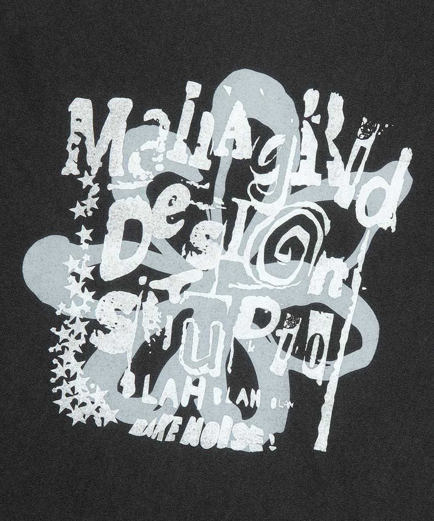 MAHAGRID Flower Star Pigment Tee Charcoal(Mg2Fmmt512A)
