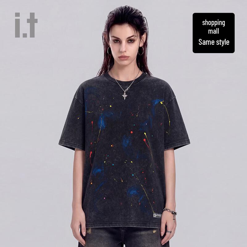 :CHOCOOLATE i.t Ink Splash Graffiti Short Sleeve T-Shirt M