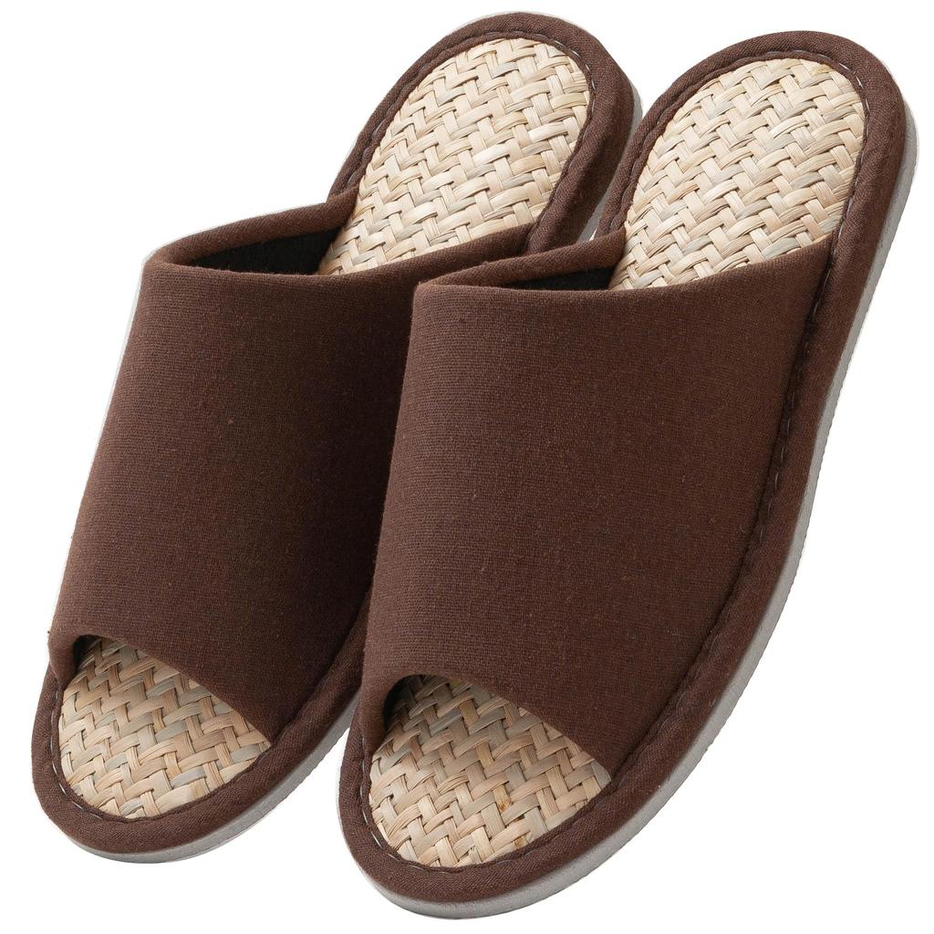 Malai Gress Tøfler med Naturlig Malai Tilgjengelig i 3 Størrelser og 4 Tøfler med Åpen Sommer Innendørs Unisex [zenHome] [Laget Gress, Farger] Kule,