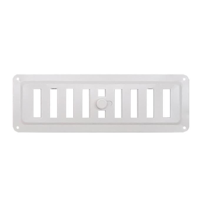 Grille De Ventilation - Co - Métal Ajustée - Acier Galvanisé - Revêtement En Poudre RAL9016 - Blanc