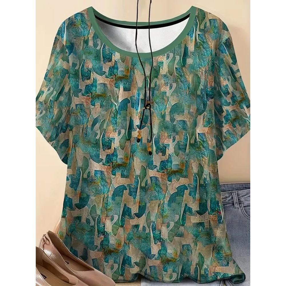 Women's Versatile Breathable Top Casual Short Sleeves Loose Comfortable T-Shirts Women’s