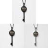 Geometric Moon Star Pendant Necklace With Electroplated Finish For Ladies