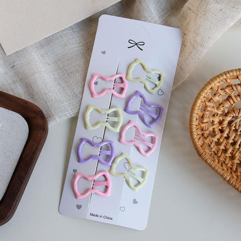 Dopaminfarbene Haarspangen: Süßes Stern- & Herz-BB-Clip-Set für Mädchen & Frauen