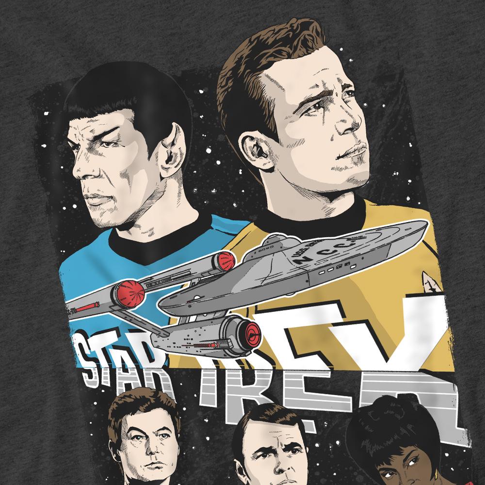 Star Trek Unisex Adult Illustrated Crew T-Shirt