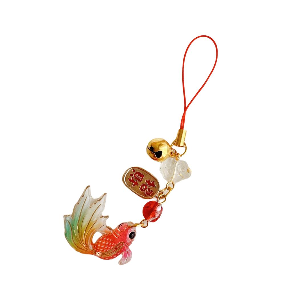 Colorful Fish Star Beaded Phone Charm Pendant Handmade Sturdy Acrylics Fashion Accessory for Trendy Look Daily Use