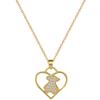 Love Bear Full Diamond Light Luxury Temperament Gorgeous Full Diamond Necklace Female Versatile Collarbone Chain Titanium Steel Chain