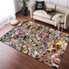 Hot 3D Game One P-Piece Luffy Cartoon Anime Carpet Rug for Living Room Art Decor Sofa Home Kids Game Area Rug Non-slip Floor Mat