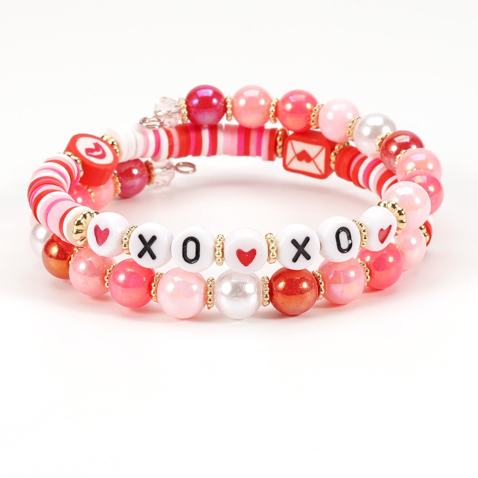 Valentine s Day Bracelet XOXO Soft Pottery Love Qixi Gift Wrapping Rice Ball