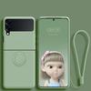Dopamine Skin Feel Liquid Silicone Flip Case for Samsung Galaxy Z Flip 7 FE 6 5 4 3 Anti-Drop Ring Holder Magnetic Stands Cover