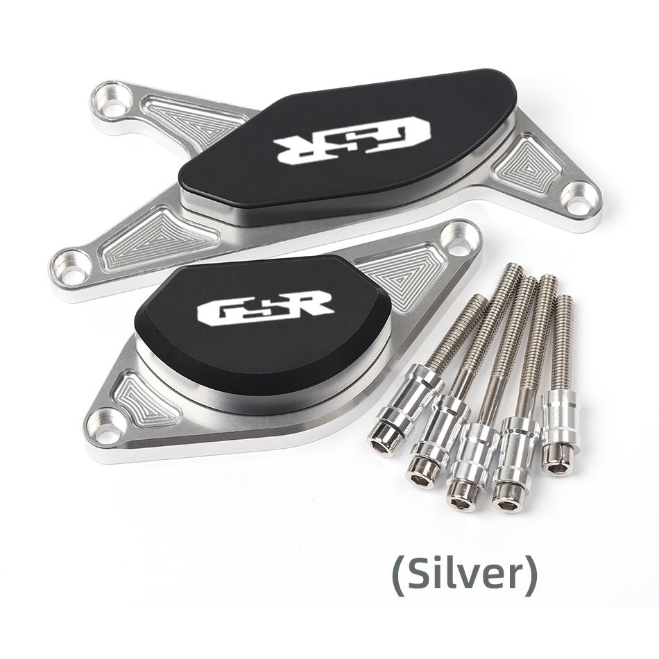 GSR750 GSR600 GSR400 CNC Engine Case Slider Protector For Suzuki GSR 400 600 750 Guard Crash Pads Sliders Falling Protection серебряный