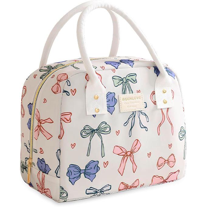 Lunch Bag for Women with Large Capacity Bows ulated Cooler Bag Cute Lunch Box for Work Picnic Travel White белый 5100₽
