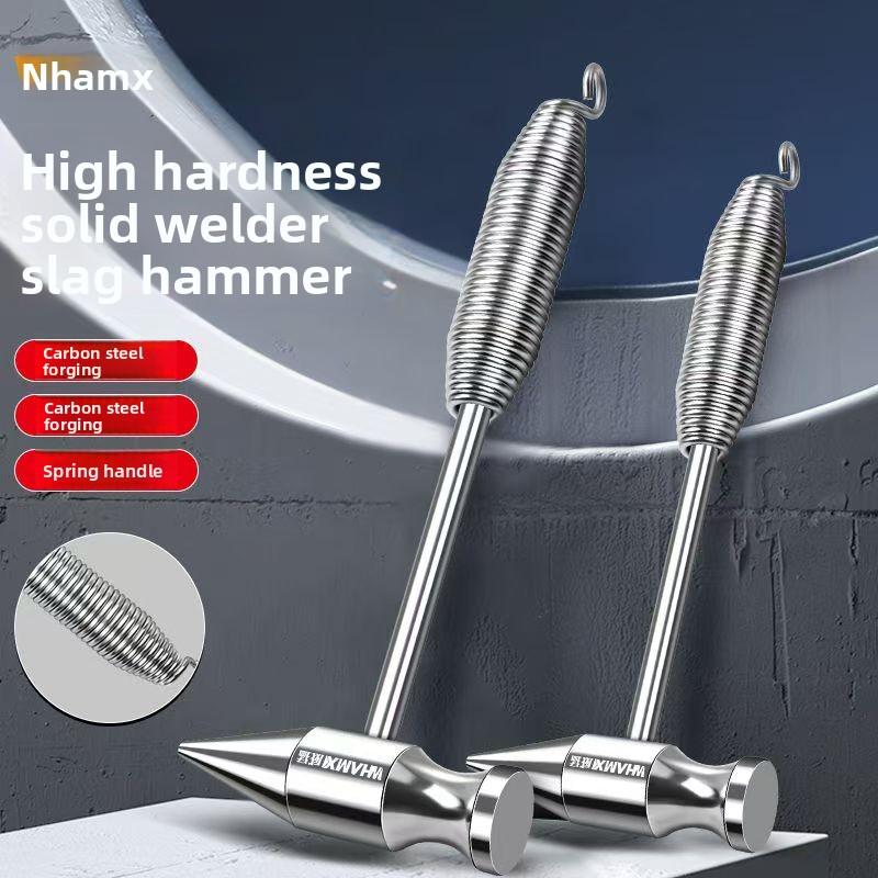 1 buc Ciocan de sudură electric multifuncțional, ciocan pentru zgură, ciocan de siguranță, ciocan pentru zgură, ciocan pentru îndepărtarea ruginii, ciocan pentru sudor