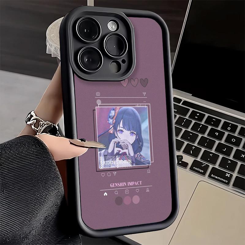 Phone Case for iPhone 17 Air 16E 15 16 Pro Max Genshin Impact Simple Design Cover 14 Plus 13 12 Mini Soft Shell Silicone Fundas