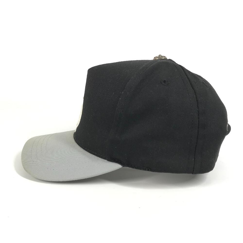 CHROME HEARTS CH logo Bicolor hat cap baseball cap cotton / polyester Black/gray