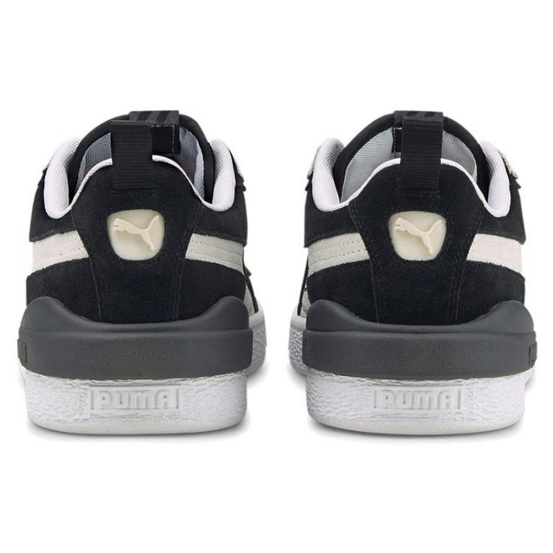 PUMA Suede Bloc Unisex Low Top Skate Shoes Casual Wear-resistant Balanced Lightweight Black White 381183-02