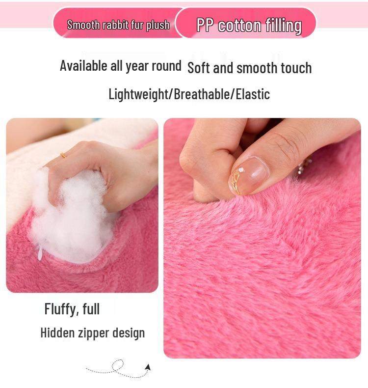 Large Plush Strawberry Bear Hug Backrest Pillow Toy