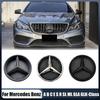 Hot Car Sticker For Mercedes Benz Silver And Black OE Style Front Grill Star Emblem Chrome Logo Badge W176 W246 W205 W212 W207 W