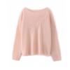 Women's 100% Pure Wool Floral Knit Sweater - Round Neck, Loose Fit, Soft & Versatile Pullover