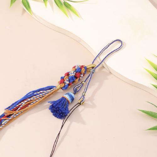 Chinese Knot Handle Rope Tibetan Tassel Pendant Accessories Diy Mobile Phone Lanyard Car Pendant Gold Bead Tassel Pendant