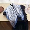 Daisy Cashew Flower Simulation Silk Printing Silk Scarf Small Square Scarf Premium Shawl Sunscreen Neck Scarf Headscarf Scarf
