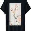 Vintage Branches Cherry Blossoms Aesthetic Art T-Shirt(1)