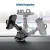 Adjustable Car Phone Holder with Suction Cup & Air Vent Mount