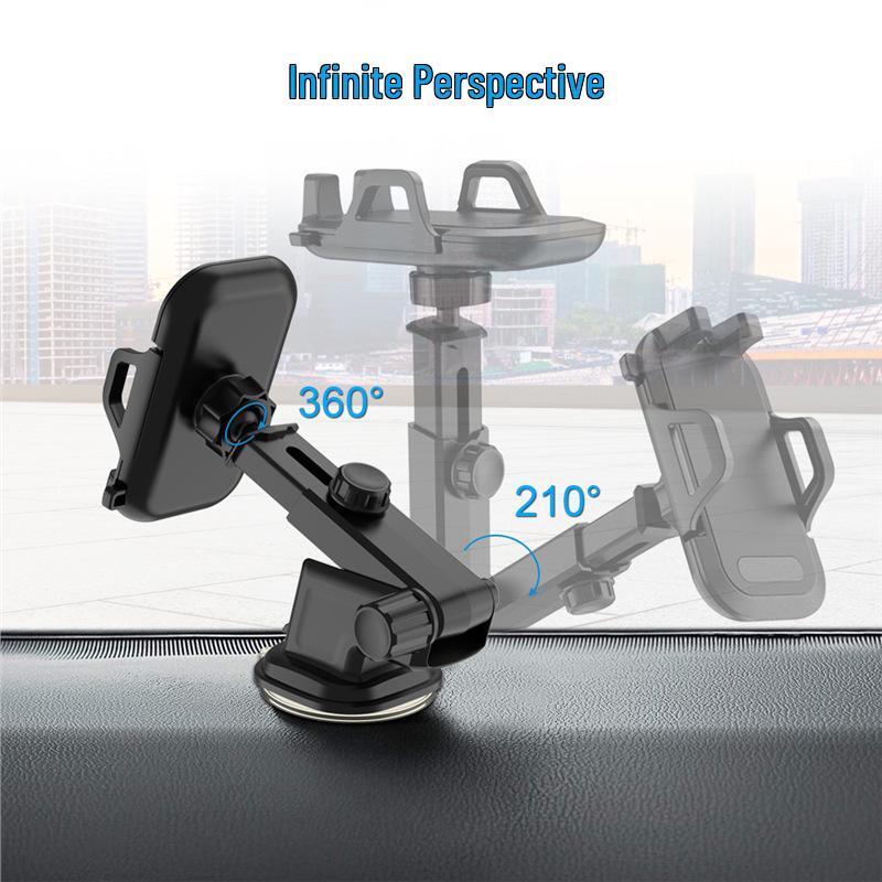 Adjustable Car Phone Holder with Suction Cup & Air Vent Mount