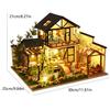 Model de construcție Casă de păpuși Puzzle 3D Mini Kit DIY Producție și Asamblare de jucării de cameră Decorare dormitor de acasă cu mobilier