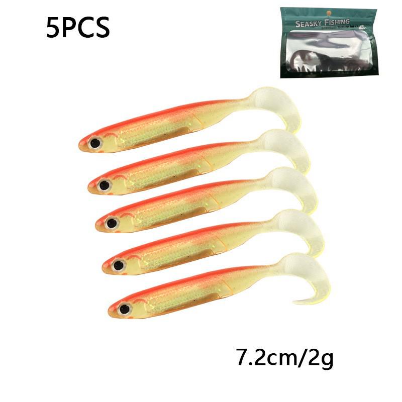 Rainbow Fish Soft Bait - Lure with Pointed Tail for Freshwater & Saltwater Fishing