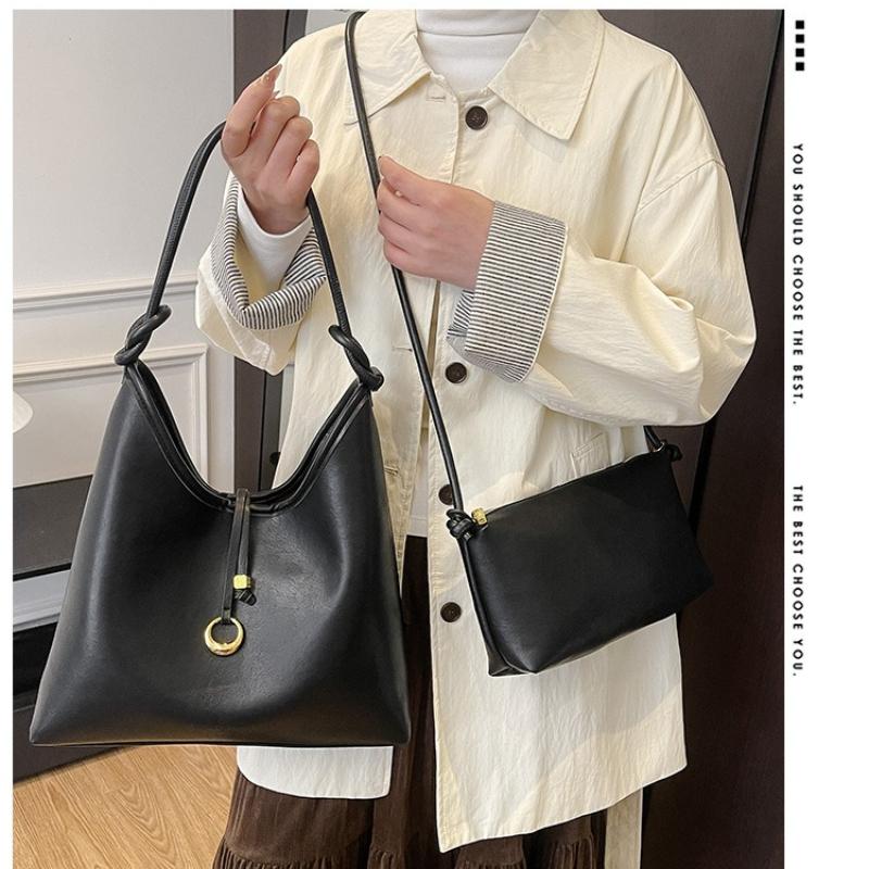 Tote Bag New Versatile Simple Commuting Bag Retro Fashion Armpit Bag Lazy Style Large Capacity Shoulder Bag