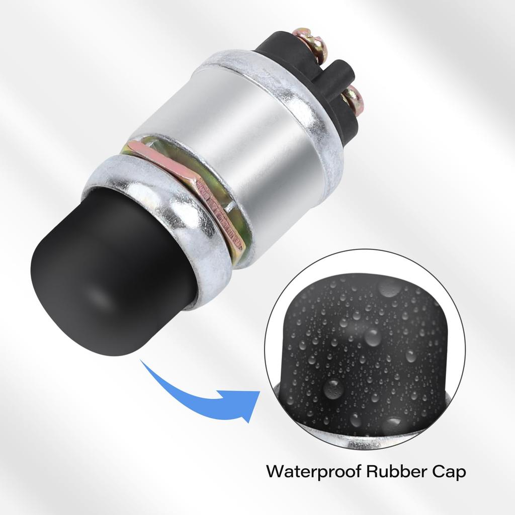 2 PCS Engine Start Push Button Momentary Start Switch, 12V 50A Waterproof Momentary Push Button Switch For Car Truck Boat RV ATV