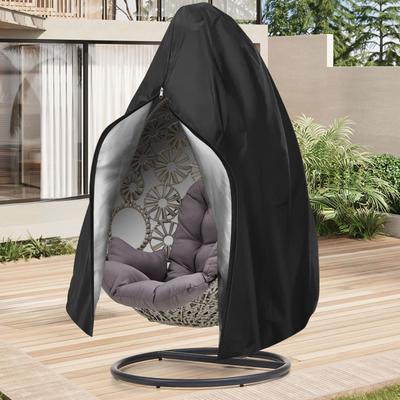 Hanging Egg Chair Cover Patio Waterproof Swing Chair Protector Outdoor UV Resistant Windproof For Wicker Egg Basket Cover