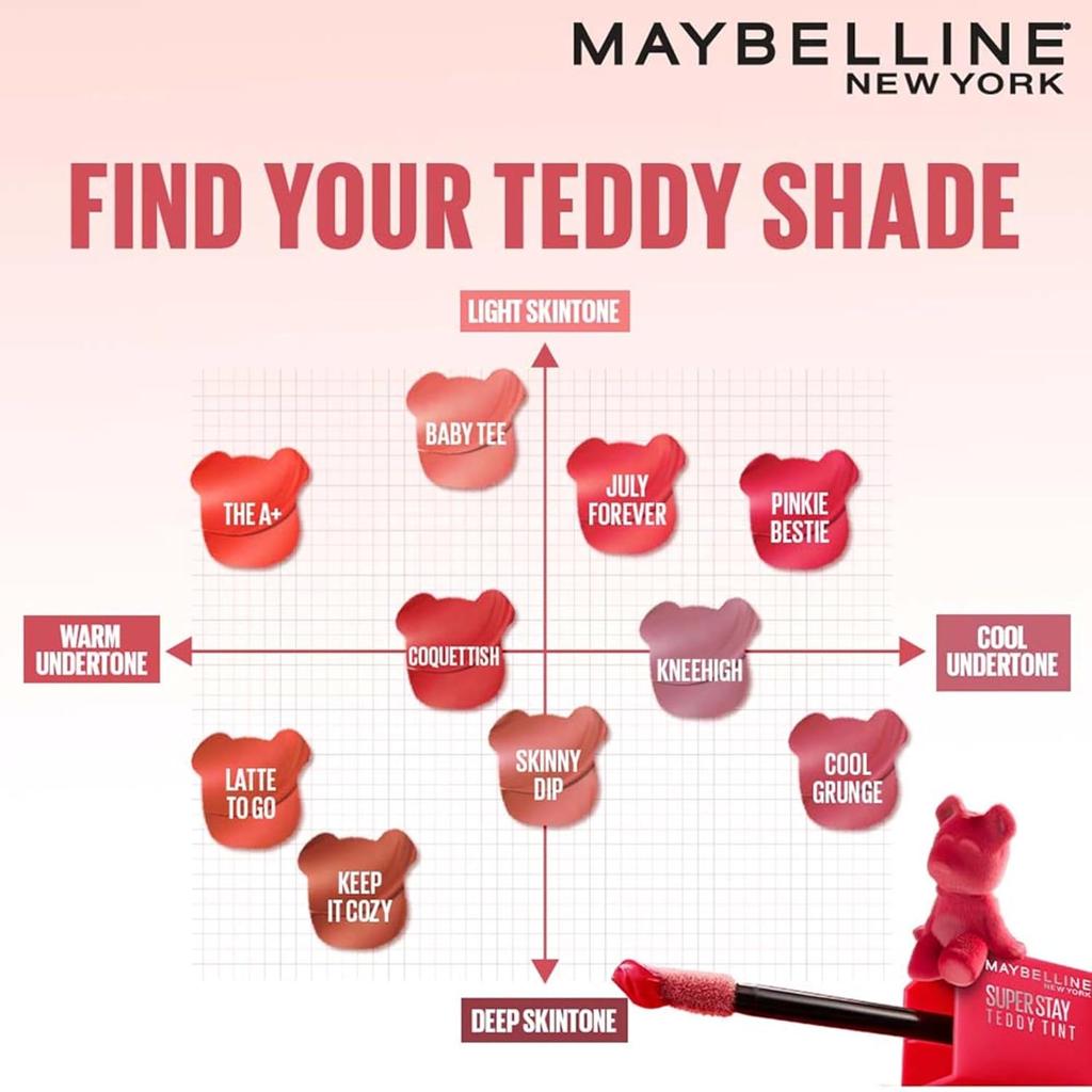 Maybelline New York Superstay Teddy Tint Lip and Cheek Color July Forever Long-Lasting Matte Finish 5ml