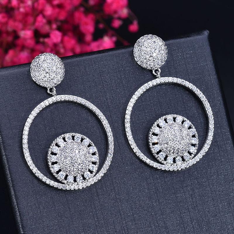 

WWJ Высокое качество круглые серьги-капли с твердым покрытием крошечные смешанные цвета с кубическим цирконием вечерние украшения белый