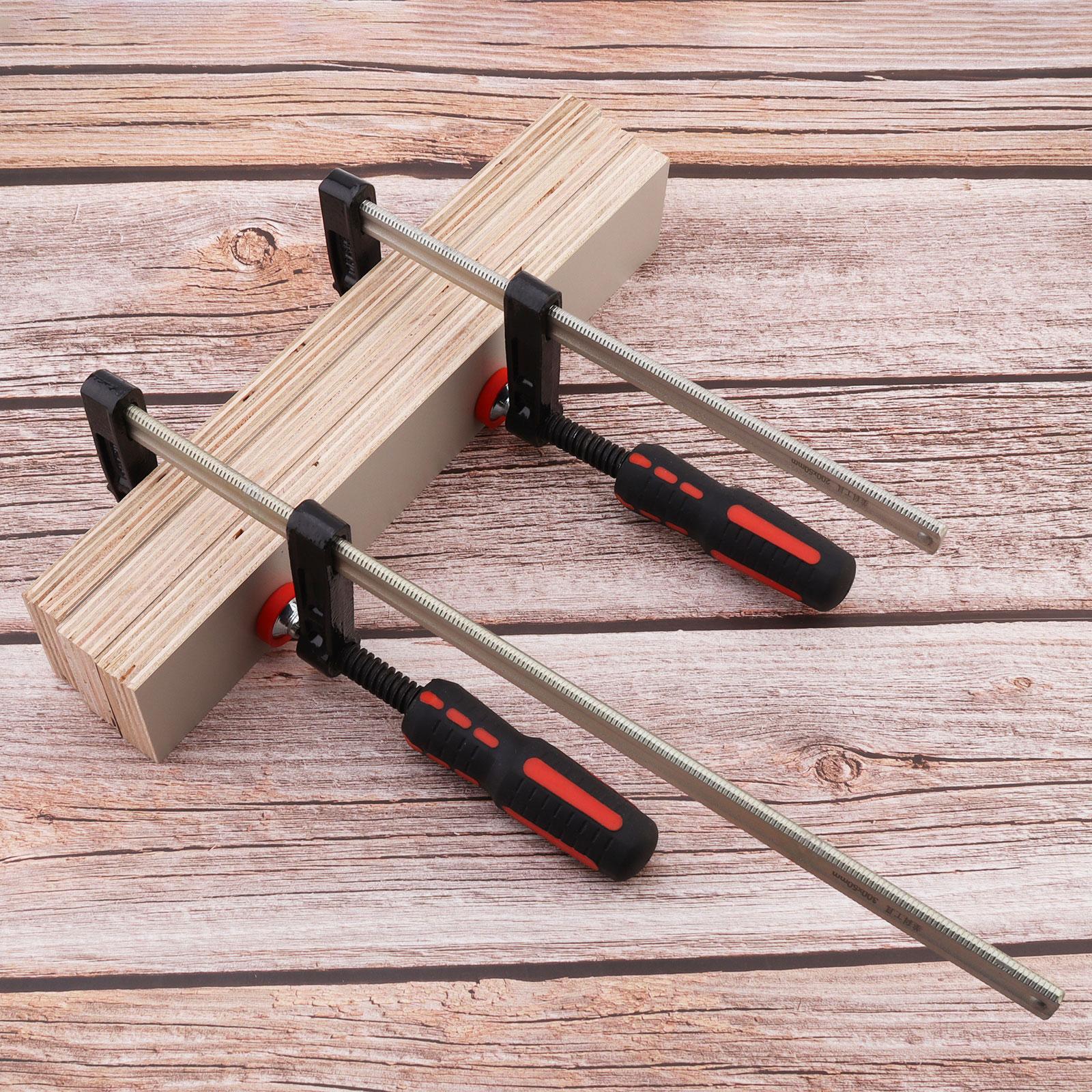 

2 шт./комплект 8 12-дюймовых немецких F-образных стальных стержневых зажимов для плотников, деревообрабатывающих тяжелых чугунных F-образных зажимов, ручных инструментов для самостоятельной работы