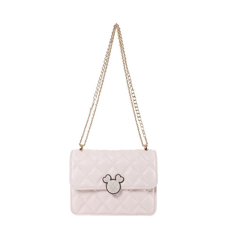 Высококачественная Маленькая Квадратная Сумка Женская 2024 Весна Новая Популярная Ромбовидная Цепочка Наплечная Сумка Через Плечо белый