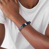 Emporio Armani Blue and Gray Leather Strap EGS2918040 Men's Bracelet,