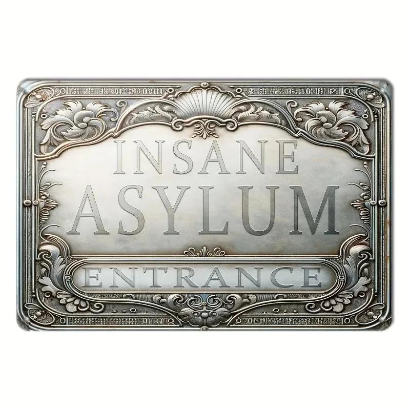 Metall Aluminium Schild Poster Haustor Badezimmer Wandplakette Dekoration Retro Shabby Schild Geprägter Stil Handwerk Blech Malerei