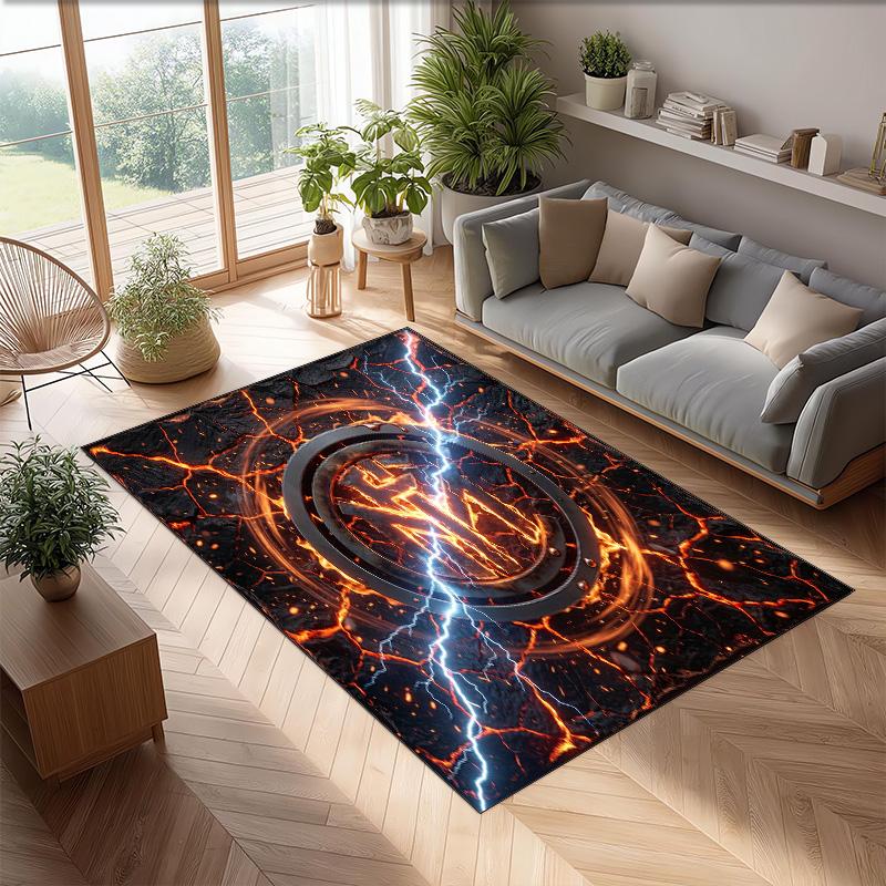 Borussia Dortmund Printed Flannel Area Rug Non Slip Soft Polyester Floor Carpet Indoor Decor Mat for Bedroom Living Room Sofa