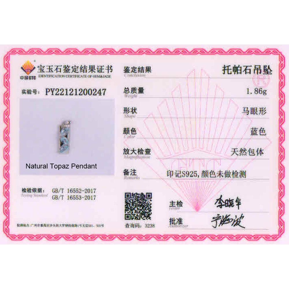 Natürliche Edelstein-Anhänger-Halskette mit buntem Tansanit, himmelblauem Topas-Turmalin-Edelstein, edler Schmuck aus 925er Sterlingsilber