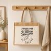 Sac cabas - PLANETEE - Collection « J'peux pas minimaliste » - toile jute &amp; coton - 43×33×21 cm (21 L) - impression lapin