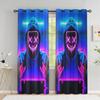 Psychedelic Mask Curtains Scary Window Drapes In Living Room Blackout Curtain For The Bedroom High Shading (70 %-90 %)2 Panels
