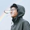 Clear Rainproof Face Shield Wide Brim with Elastic Headband Double-layer Rainproof Hat Brim for Daily Commuting Leisure Cycling