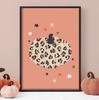 Large Size Leopard Print Pumpkin, Autumn Prints Posters, Creative Pumpkin Canvas Painting Halloween Decor No Frame