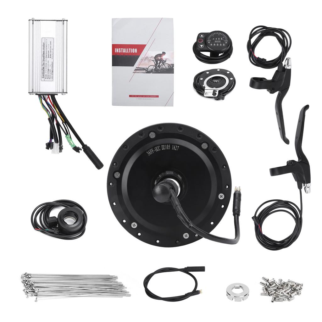 36V 500W Rear Wheel Hub Motor Electric Bicycle Conversion Kit with KT‑900S Display Meter for 12G Wheel