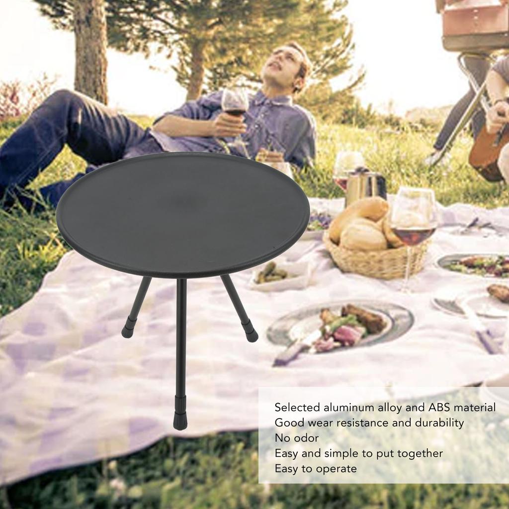 Folding Camping Round Table Aluminum Alloy Liftable Portable Picnic Camping Table for Self Driving RV Equipment Supplies