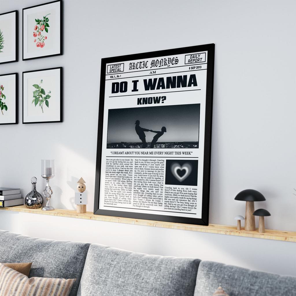 Retro Arctic Monkeys Newspaper Poster Aesthetics Rock Singer AM 505 Rapper Canvas Painting Print Wall Art Mural Home Room Decor